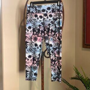SKULL & Floral HalloweenLeggings